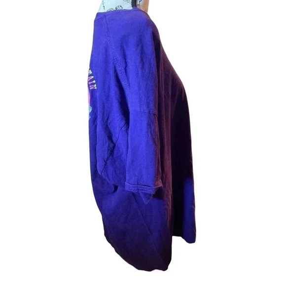 GILDAN ULTRA COTTON SIZE 2X PURPLE TEE WITH THUNDER ON THE MOUNTAIN - Picture 4 of 4